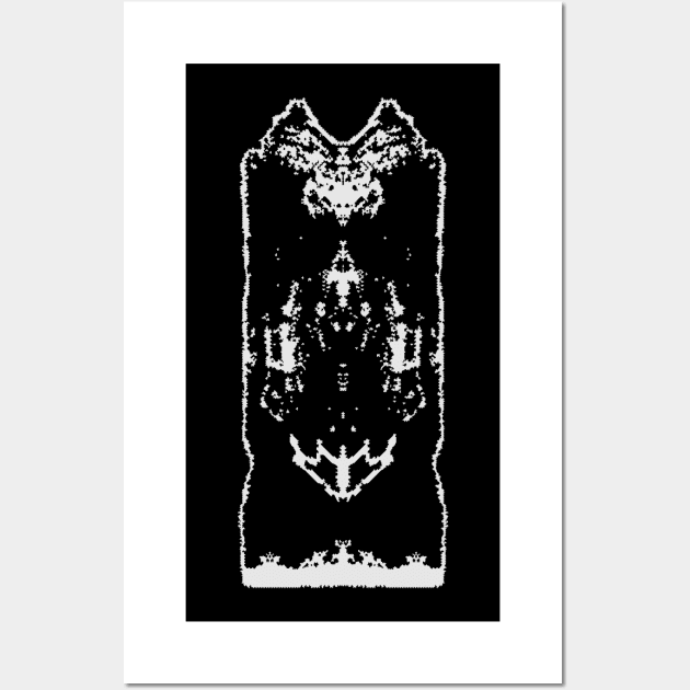 Rorschach Demon Vertical Thin Border Wall Art by Rocci